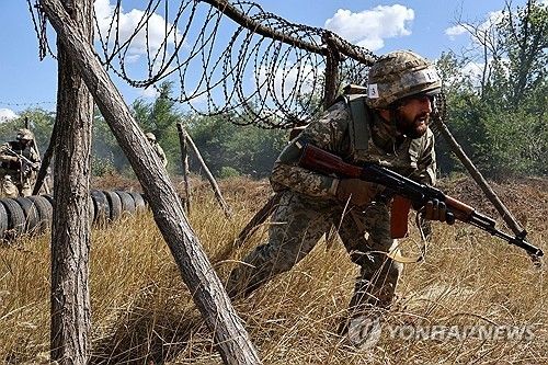 훈련중인 우크라군