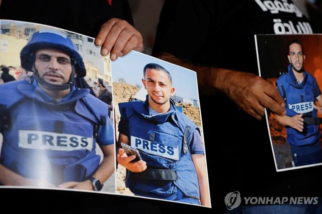 가자지구에서 숨진 팔레스타인 언론인