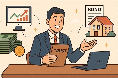 종합 재산신탁 서비스 일러스트
