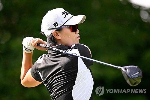 이정은의 드라이버 티샷.