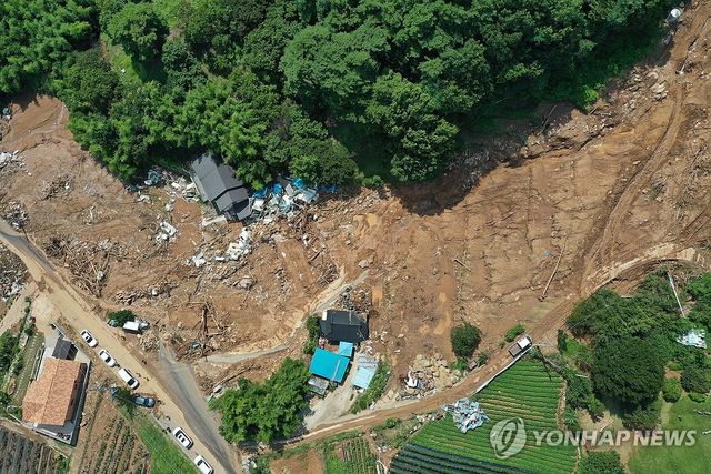 산청군 부리, 광범위한 산사태 피해