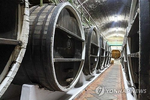 크림반도 와이너리의 와인 숙성 나무통
