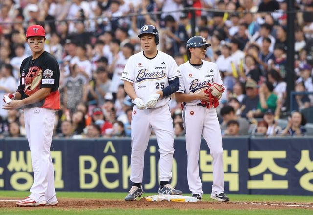 양의지의 17일 경기 모습. 