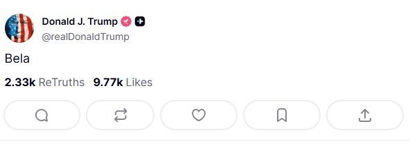 Bela. 트루스소셜 캡처. 재판매 및 DB 금지