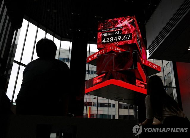 일본 닛케이지수 현황판