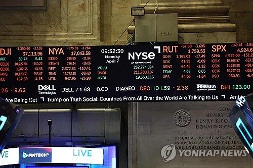 뉴욕 증권거래소 전광판