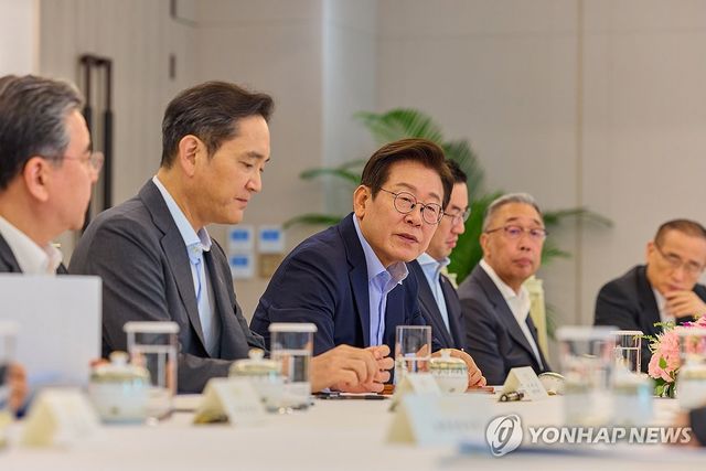 이재명 대통령, 미일 순방 경제인 간담회