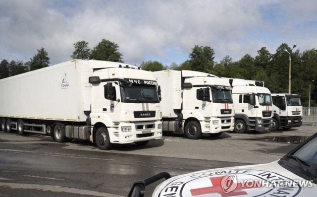 전사자 시신 이송하는 냉동트럭