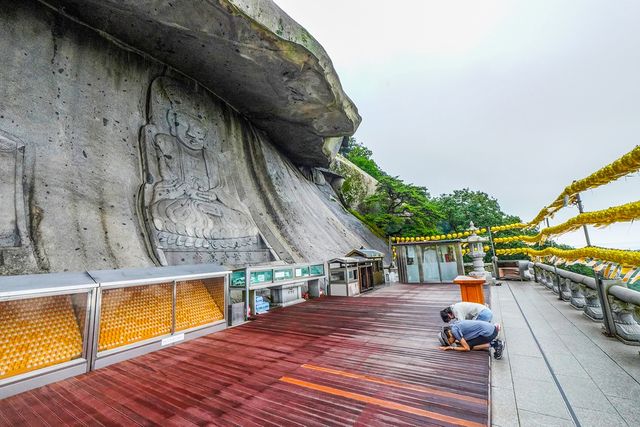 눈썹바위 마애관세음보살좌상[사진/백승렬 기자]