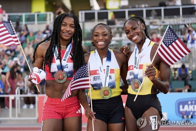 도쿄 세계선수권 출전권 얻은 미국 육상 여자 스프린터