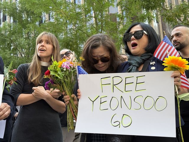 고연수씨 석방 촉구 기자회견 참석자들