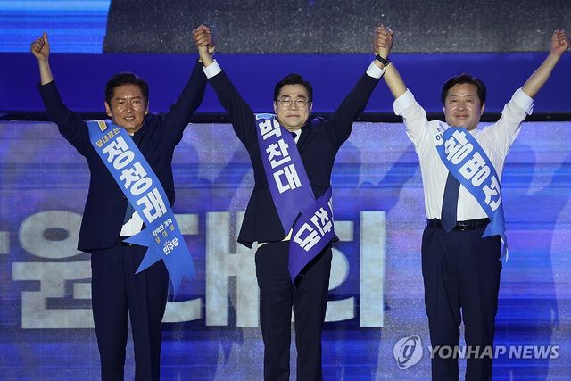 인사하는 당대표·최고위원 후보