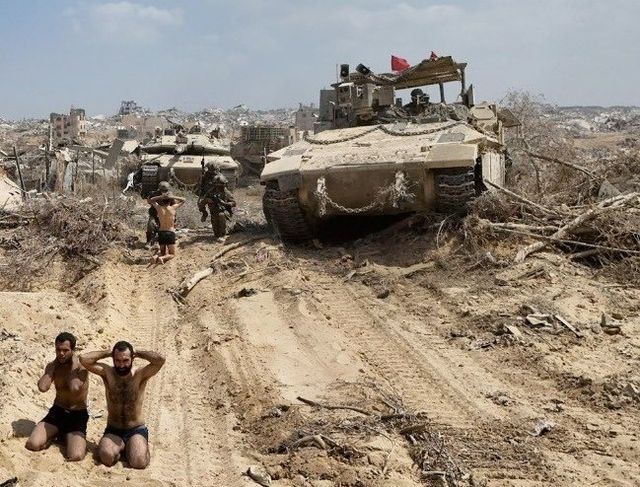 이스라엘군에 투항한 하마스 베이트하눈대대 대원들