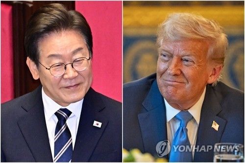 이재명 대통령(왼쪽)과 도널드 트럼프 미국 대통령