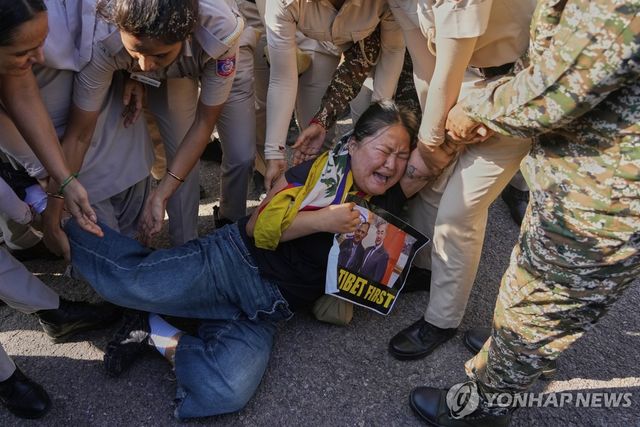 인도에서 열린 티베트 독립 촉구 시위