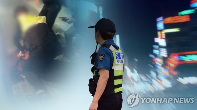 술집 신고 출동한 경찰 (CG)