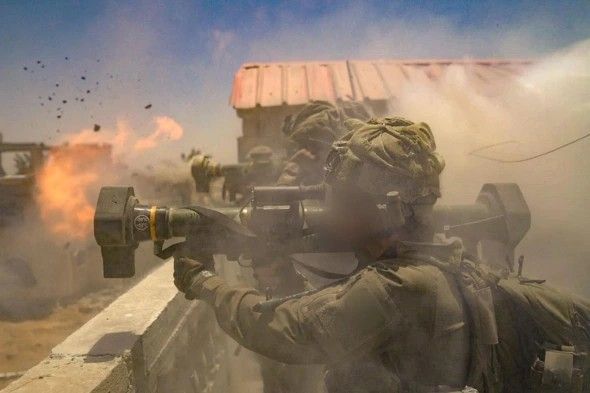 가자지구에서 '기드온의 전차' 작전 중인 이스라엘군