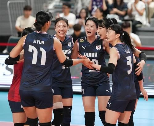 올해 VNL에 참가한 한국 여자배구 대표팀 선수들