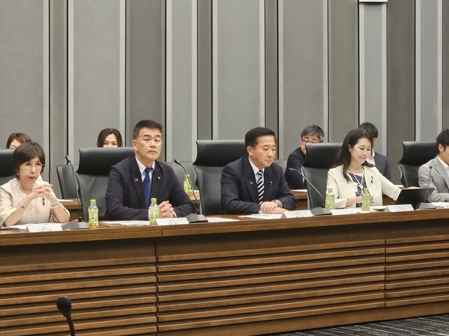 인사말하는 나가시마 아키히사 일한의원연맹 간사장