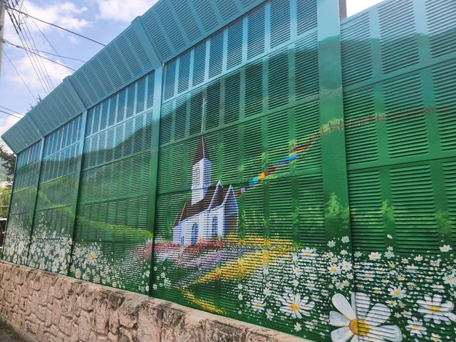 평창 미탄중학교 방음벽 벽화