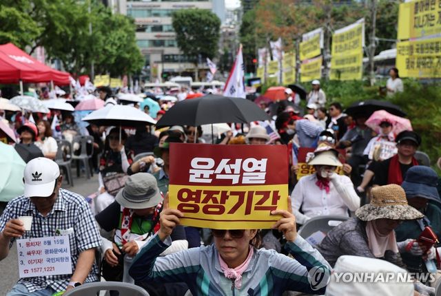 윤석열 전 대통령 지지 집회
