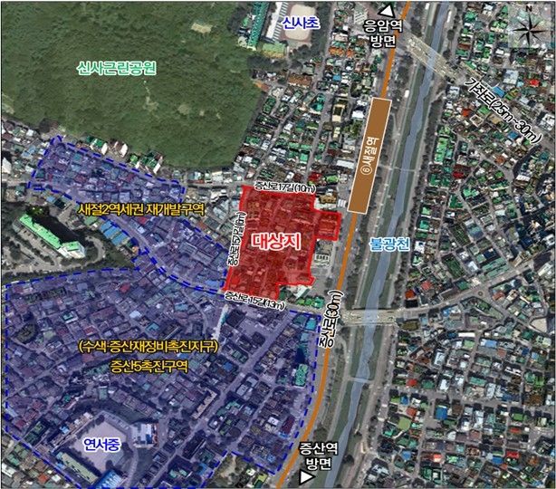 서울 은평구 신사동 338-41번지 일대 위치도