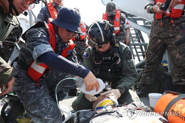 해군 1함대-국군대전병원 합동 의무지원 훈련