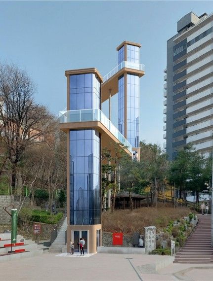청구동마을마당에 설치 예정인 엘리베이터(가상도)