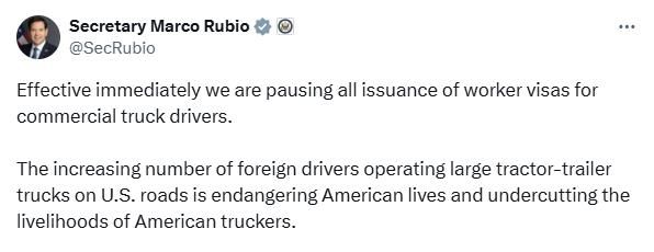 [마코 루비오 미국 국무장관 엑스(X) 캡처. 재판매 및 DB 금지]