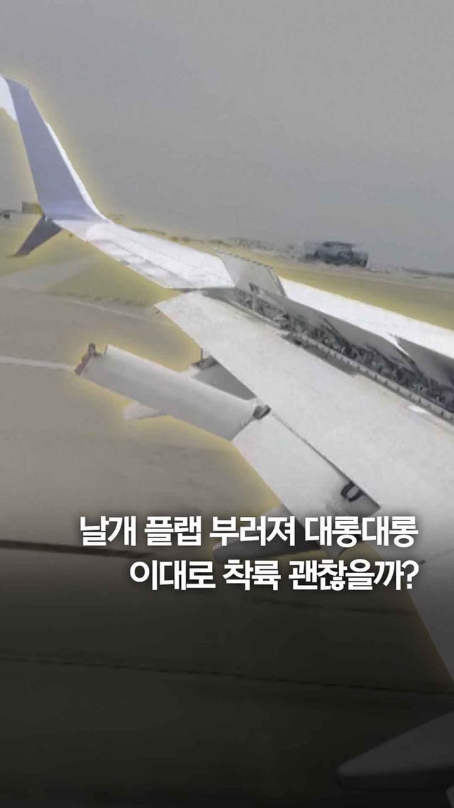 [쇼츠] 날개 플랩 부러져 대롱대롱…이대로 착륙 괜찮을까? - 2