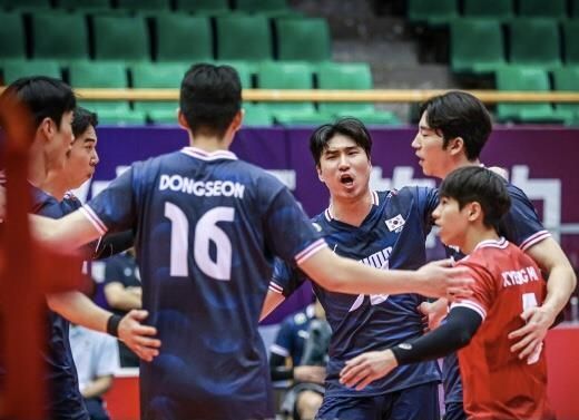 동아시아선수권에 참가한 한국 남자배구 대표팀