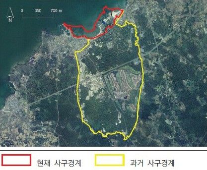 제주 협재사구 현황도