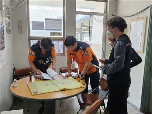 안전 점검 중인 금화순찰대