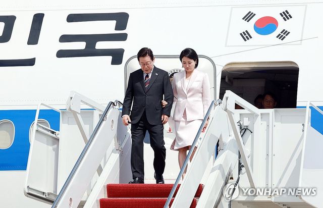 이재명 대통령 부부 미국 워싱턴DC 도착