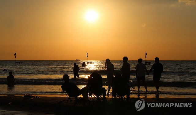 폭염에 저녁에도 '풍덩'