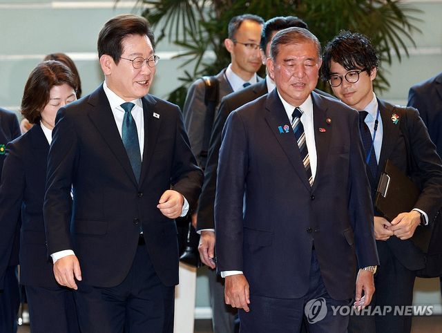 이재명 대통령과 이시바 시게루 총리