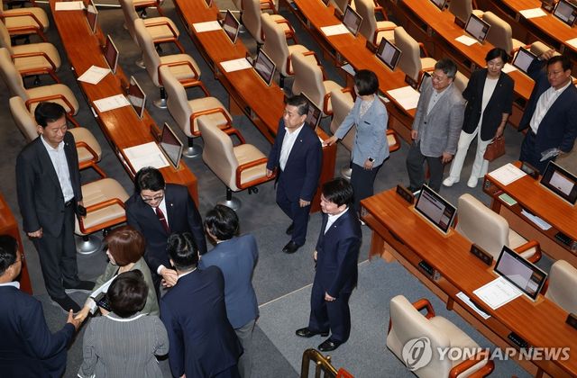 상법 개정안 필리버스터 종결을 위한 투표 시작