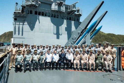 라이칭더 대만 총통(앞줄 가운데)