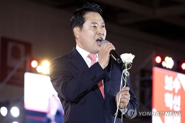 국민의힘 제6차 전당대회, 비전 발표하는 장동혁 후보