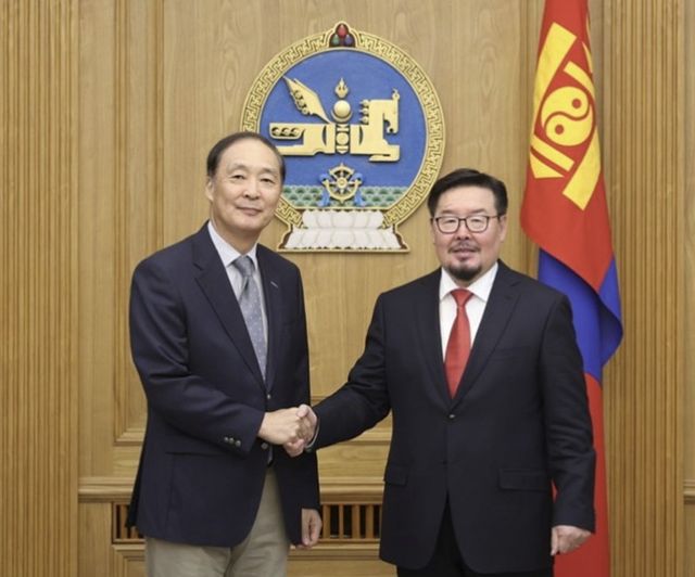 장원삼 코이카 이사장 잔당샤타르 몽골 총리와 면담