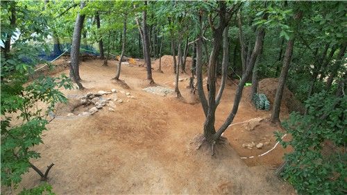 용인 보라산 백제고분군 발굴조사 현장 모습