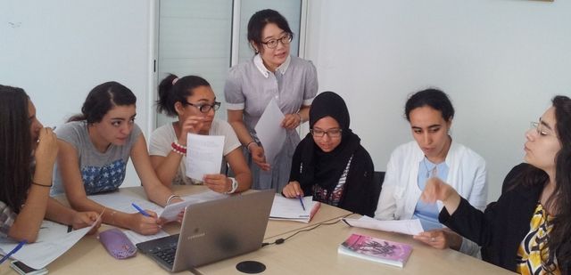 오직 한국어 수업을 듣기 위해 매주 금요일 모였던 튀니지 학생들 (2015년 5월 촬영)[이은별 제공. 재판매 및 DB 금지]