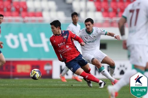 4월 19일 열린 대전과 김천의 경기 모습