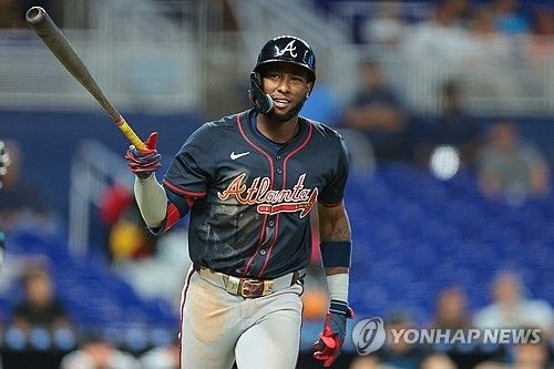 금지약물이 적발된 애틀랜타 외야수 유릭슨 프로파르