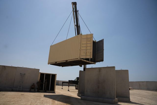 가자지구 남부에 건설 중인 새 배급소