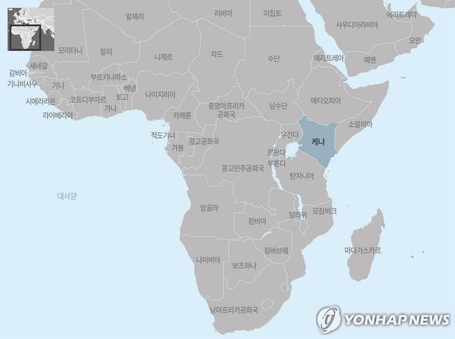 아프리카 케냐 지도