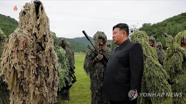 김정은, 저격수부대 훈련 시찰