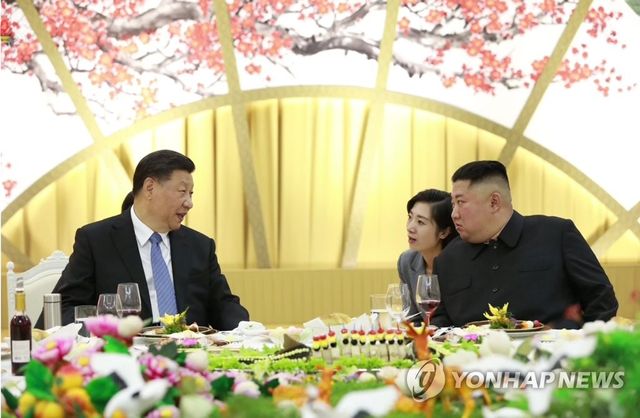 대화하는 북·중 정상