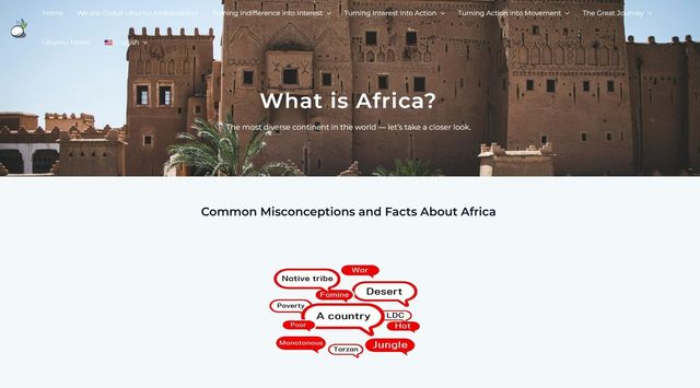 반크 '글로벌 우분투 홍보대사' 영문 웹사이트