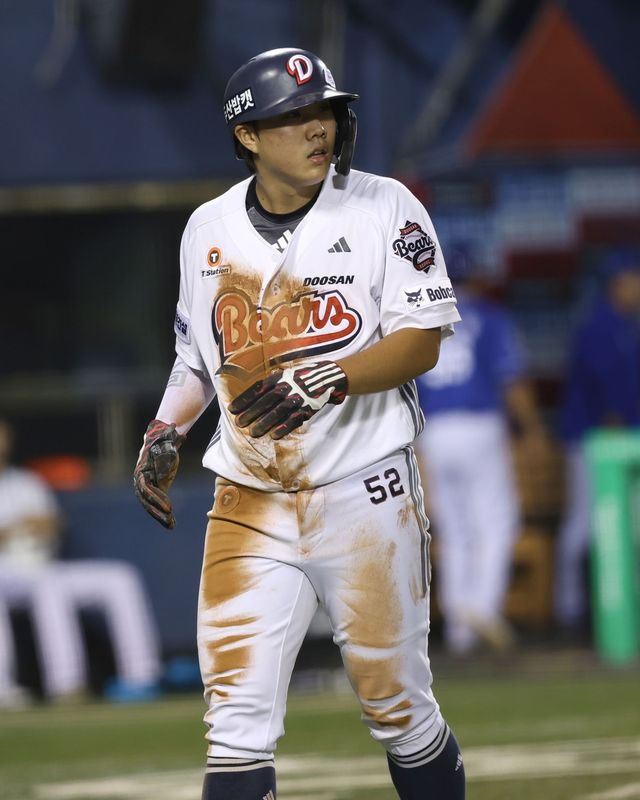 유니폼이 더러워진 박준순